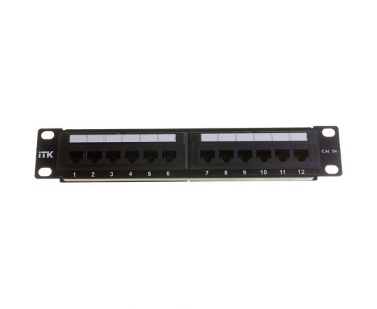 Патч-панель IEK ITK 1U кат.5E UTP 12 портов 10" Dual IDC PP12-1UC5EU-D05-10 – изображение 2
