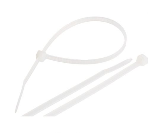 Нейлоновая неоткрывающаяся стяжка NIKOMAX 150х3,5мм, белая, уп-ка 100шт. NMC-CTN150-35-SL-WT-100 – изображение 2