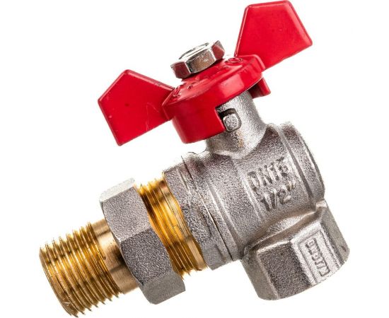 Шаровой кран Terma RED 1/2 угловой с американка 26153 – изображение 2