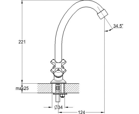 Смеситель для кухни Solone JIK4-A102-A – изображение 2