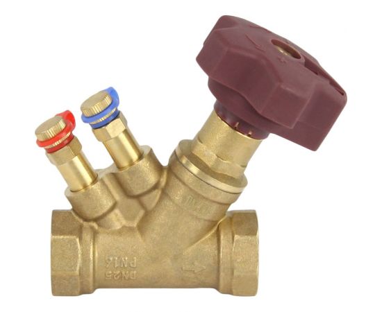 Балансировочный латунный клапан DN.ru КБЛР-025-16 усиленный Ду25 Ру16, L=91 мм, муфтовый D080-00504 – изображение 2