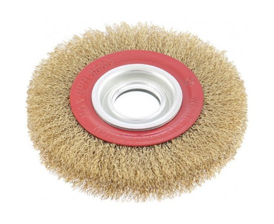 Щетка дисковая (150 мм; 32 мм) с латунированной витой проволокой MTX 74660 – изображение 2