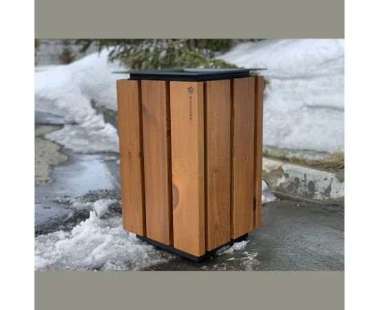 Урна парковая «Forest» 400 графит MIROZDANIE UF0400 – изображение 2