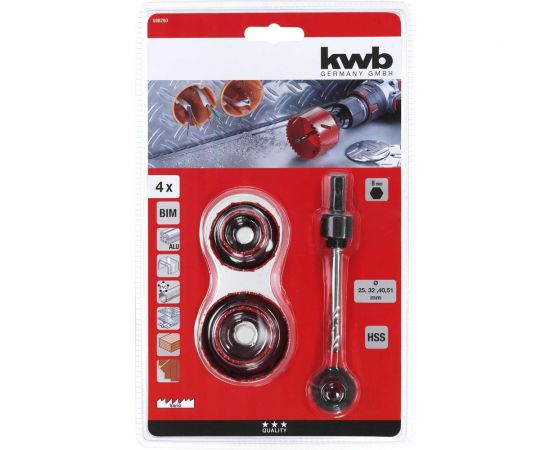 Набор коронок HSS BI-METALL 5 предметов kwb 598290 – изображение 3