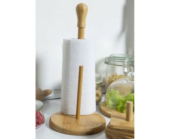 Держатель для бумажных полотенец Olaff 170x170x340мм, бамбук204-50026 – изображение 3