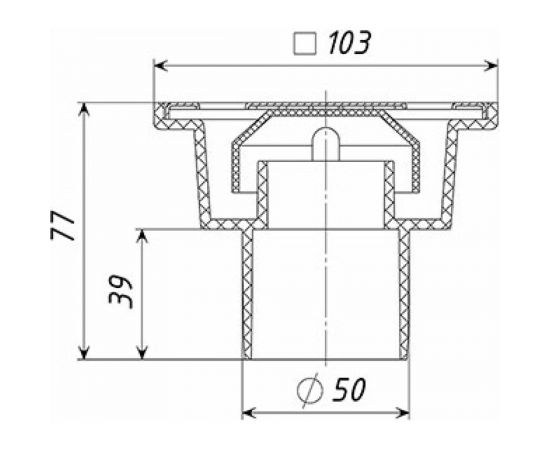 Трап Татполимер ТП-100.50-100VSHs ПП 50 вертикальный выпуск 07811 – изображение 4