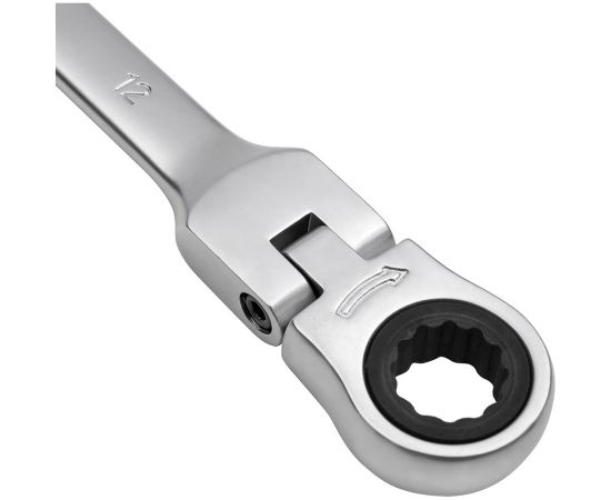 Комбинированный ключ трещоточный с шарниром 12мм AV Steel AV-315212 – изображение 4