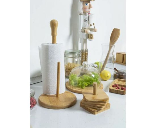 Держатель для бумажных полотенец Olaff 170x170x340мм, бамбук204-50026 – изображение 4