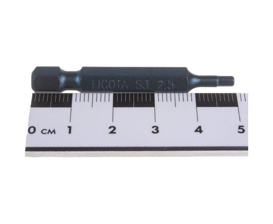 Бита усиленная шестигранная Hex2.5, 50 мм, 1/4"" Licota S3HE105025 – изображение 4