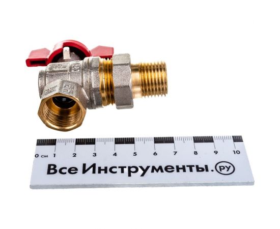Шаровой кран Terma RED 1/2 угловой с американка 26153 – изображение 4