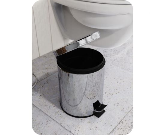 Ведро для мусора Fora с педалью хром, 3л H101 – изображение 6
