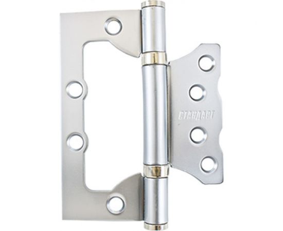 Накладная петля без врезки Стандарт (100х75х2.5 мм; матовый хром; 1 шт) 7148 