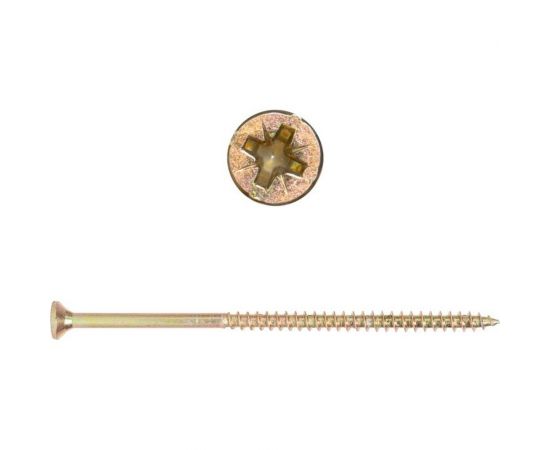 Саморез КРЕП-КОМП желтый цинк, POZY, 5x100, 10 шт. жд5100мф 