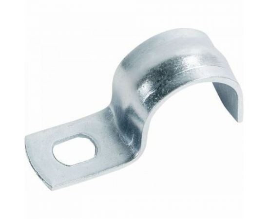 Оцинкованная скоба с одним отверстием Экопласт для трубы D14 мм, 5 шт. 43714-5 