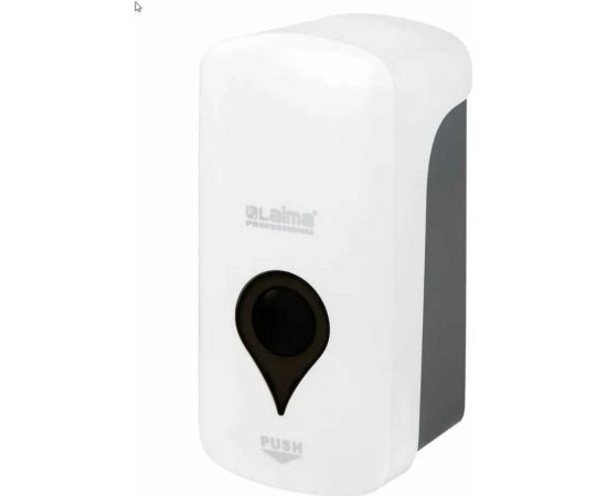 Дозатор для жидкого мыла LAIMA ULTRA PROFESSIONAL наливной, 1 л, белый, ABS-пластик 606831 