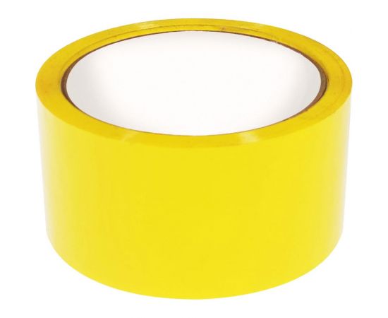 Упаковочная клейкая лента Кордленд жёлтый, 48 мм х 50 м SCO-00327 