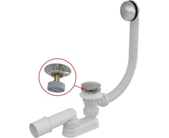 Сифон для ванны Alca Plast CLICK/CLACK, металл A504CKM – изображение 2