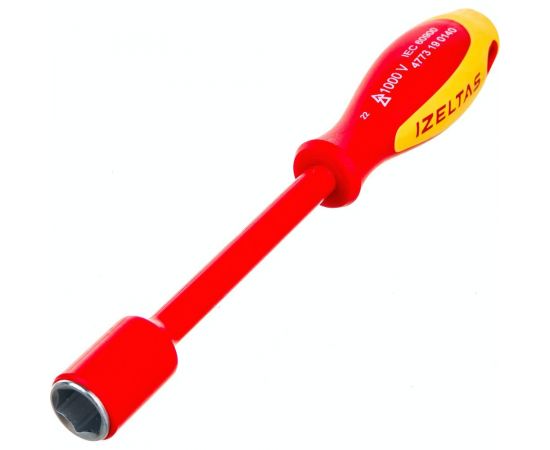 Диэлектрический ключ-отвёртка IZELTAS 1000V, торцевой, 14мм, длина 230 мм 4773190140 – изображение 2