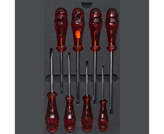 Набор отверток IZELTAS KRAFT с прямым шлицем, 8 предметов 4100008108 – изображение 2