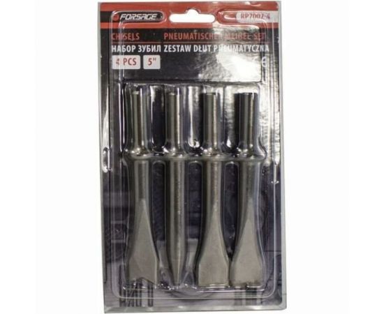 Набор разнопрофильных зубил Forsage 4 предмета (круглая посадка d 10 мм, длина - 125 мм) 50336 F-RP7002-4 – изображение 2