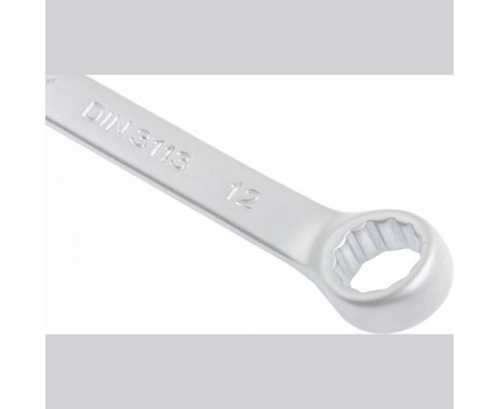 Комбинированный ключ 12 мм, CrV, матовый хром MATRIX 15108 – изображение 3