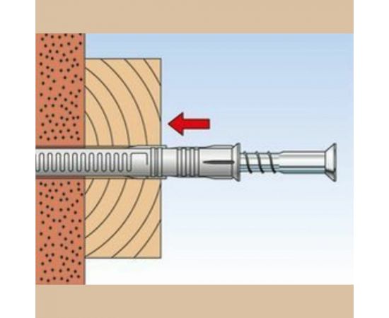 Универсальный фасадный дюбель с шурупом Fischer FUR 10 x 80 T пакет 127116 – изображение 3