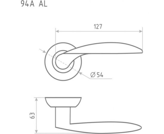 Дверная ручка НОРА-М 94А AL золото 15912 – изображение 4