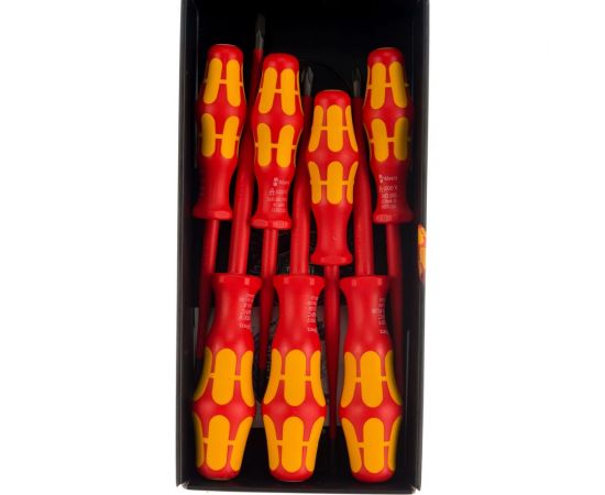 Набор VDE отверток WERA 160 iSS/7 Kraftform Plus Серия 100 с зауженным стержнем, 7 пр. WE-135961 – изображение 4