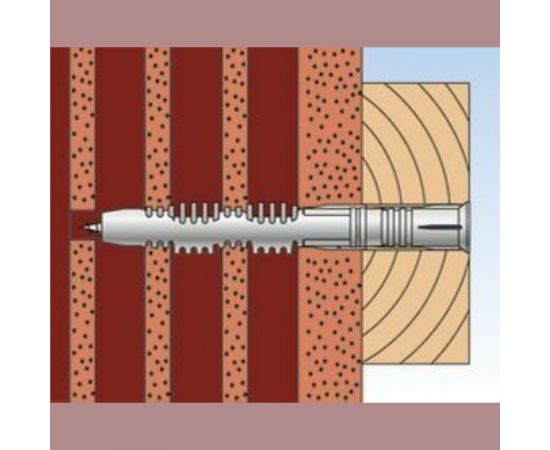 Универсальный фасадный дюбель с шурупом Fischer FUR 10 x 80 T пакет 127116 – изображение 5