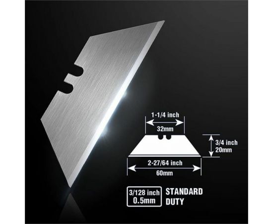 Строительный нож WORKPRO алюминиевый, с выдвижным трапециевидным лезвием, 3 лезвия WP213017 – изображение 6