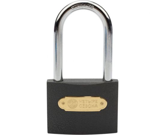 Навесной замок ЧЕТЫРЕ СЕЗОНА Чугун 75 мм, длинная дужка 79-0027 – изображение 7