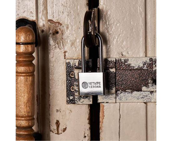 Навесной замок ЧЕТЫРЕ СЕЗОНА серия Сталь, 40 мм, длинная дужка 79-0044 – изображение 8