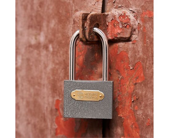 Навесной замок ЧЕТЫРЕ СЕЗОНА Чугун 75 мм, длинная дужка 79-0027 – изображение 8