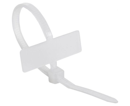 Хомут под маркер REXANT nylon 100 мм 100 шт белый 07-0106 