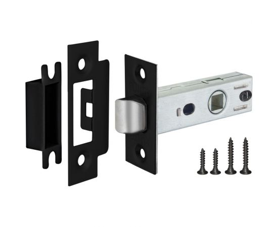 Врезная защелка Punto L45-8 BL черный 43919 