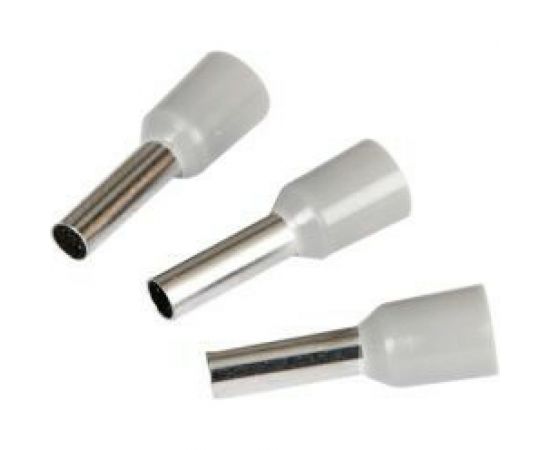 Наконечник-гильза HLT Ншви 0.5 мм2 с изолированным фланцем белый Е0508 упаковка 100 шт 084-04-99,084-04-099 4670042794029 