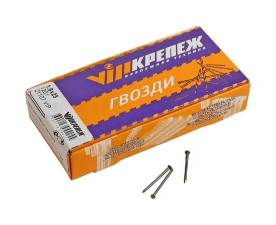 Строительные гвозди VIPкрепеж 1.6х25, 120 г 21107 VIP 