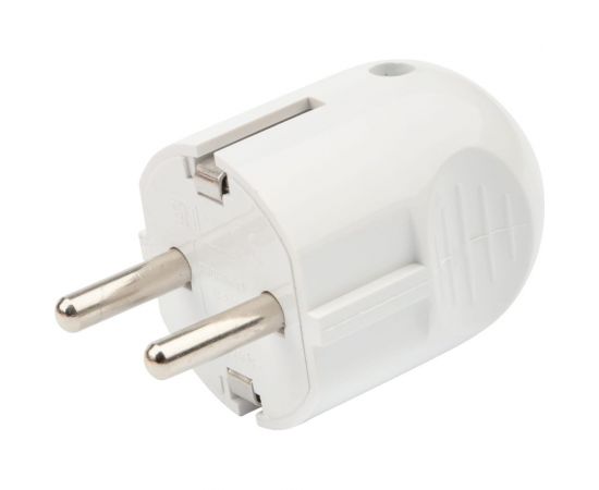 Прямая вилка REXANT Евро с заземлением 16А белая 16-0732 