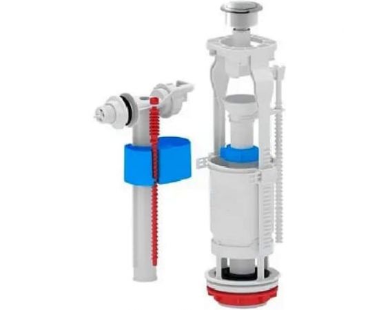 Арматура для бачка АНИ Пласт хром, кнопка 1 режим эконом WC6050M 023-2653 