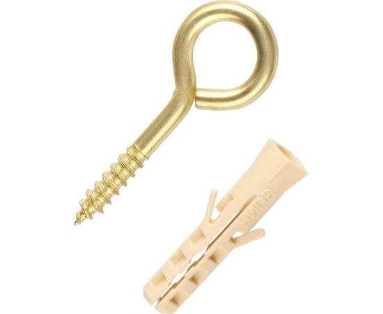 Петля-шуруп ЕВРОПАРТНЕР латунир. L30 х d5 x O14 мм 1шт. 13 4831 1 