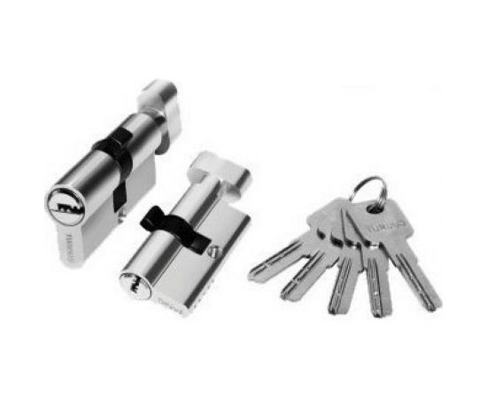 Цилиндр PALIDORE алюмин. А 80 PC (ключ/завертка, хром бл.) TURDUS 98760956 