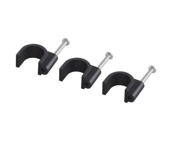 Круглая пластиковая скоба TDM 8 мм, черная, 50 шт. SQ0514-0043 