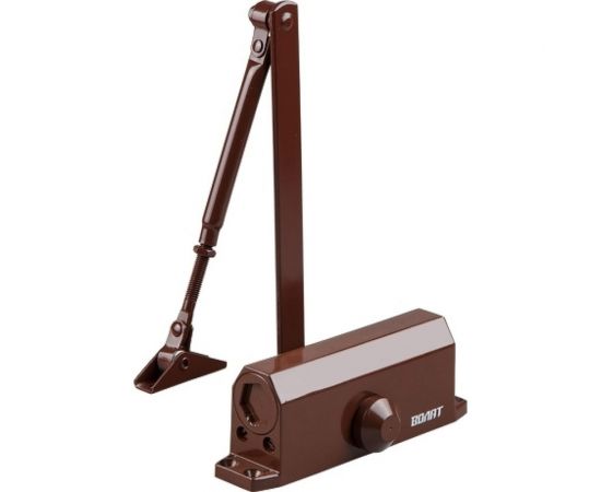 Дверной доводчик ВОЛАТ гидравлический, морозостойкий, 40-80 кг, коричневый 35021-80 