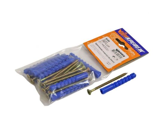 Набор крепления плинтусов VIPкрепеж 8/60 дюбель ежик 12шт/12шт 23014 VIP 