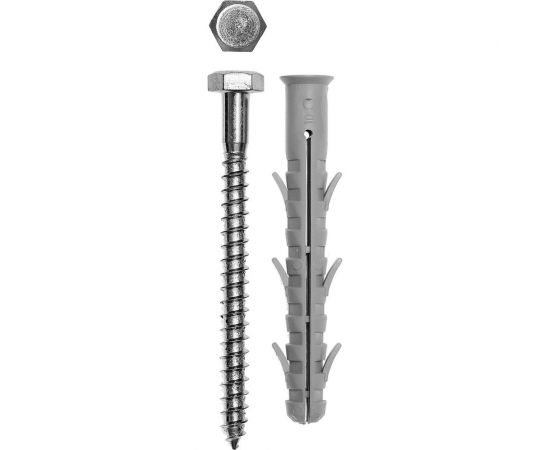 Рамный дюбель ЗУБР Профессионал нейлоновый с шурупом 10 x 115 мм 50 шт. 4-301475-10-115 