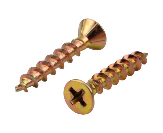 Оконный саморез KRANZ острый 4,1x25 желтый цинк 500 шт. KR-01-3721-007 