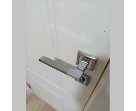 Дверная ручка RUCETTI RAP 17-S SN/CP, цвет-бел. никель/хром 9010468 – изображение 2