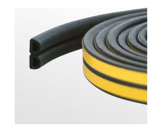 Уплотнитель VETTORE профиль D 9x7,5 мм, 100 м, Black черный 20366 – изображение 2