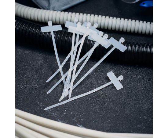 Хомут под маркер REXANT nylon 100 мм 100 шт белый 07-0106 – изображение 2