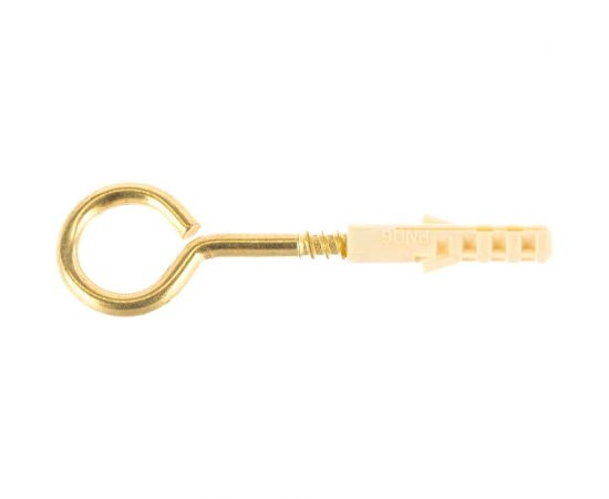 Петля-шуруп ЕВРОПАРТНЕР латунир. L30 х d5 x O14 мм 1шт. 13 4831 1 – изображение 2